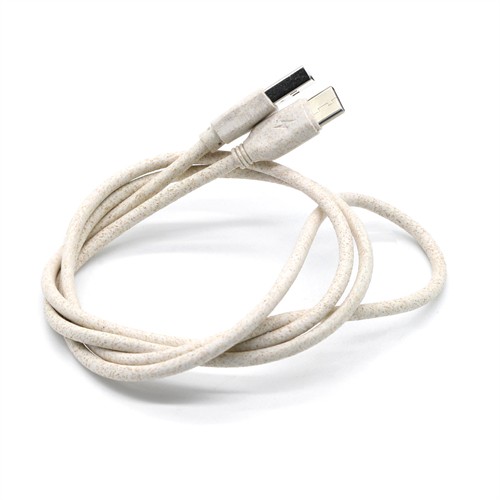 Sustainable Phone Charger Cable USB Charging Cable Recycled Wheat Straw USB Cable for Promotion