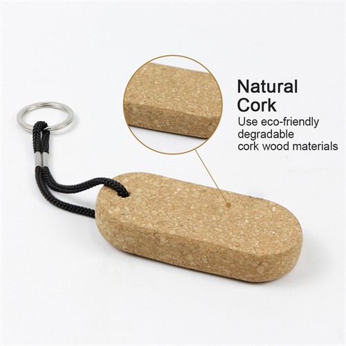 Various Cork Key Chains Ecofriendly Soft Wood Keychain Customized Keyrings with  logo for Promotional Gifts