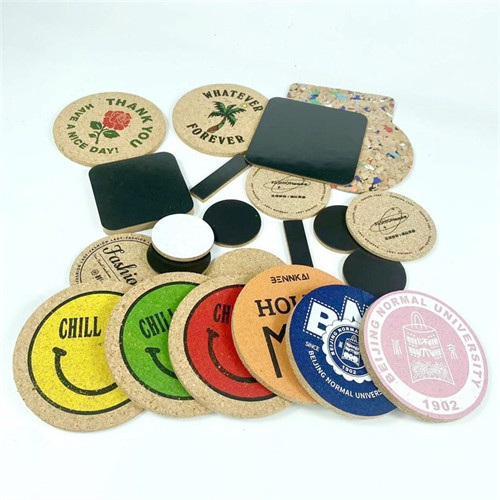 Recyclable Soft Wood Magnet Custom Cork Magnet Sustainable Refrigerator Magnet Cork Coaster Cork Pad Customized Logo for Gifts