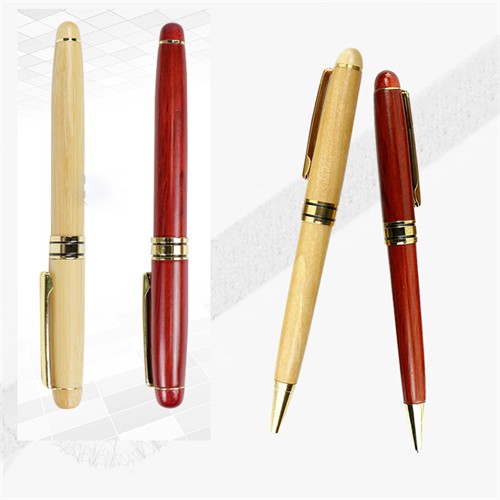 Sustainable Bamboo Ball Pen Promotional Gift Pen Writing Pen Wooden Model with Logo and Box