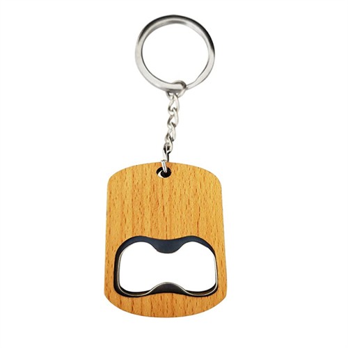 Wood Keyrings Wooden Keychains Wooden Bottle Opener Bamboo Model Customized logo for Promotion