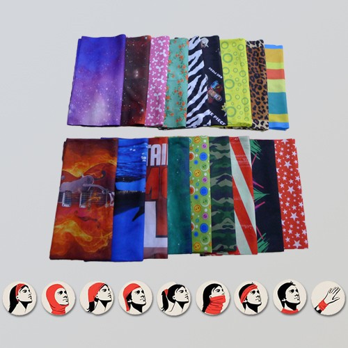 Recyclable RPET Headwear Bandana Recycled Magic Scarf Variously Wearing Neck Gaiter Tube Scarf Custom logo printing for Promotion Gifts