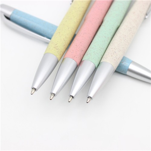 Recycled Wheat Straw Ball Pen Promotional Gift Pen Writing Pen Customized Logo for Promotion