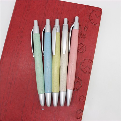 Recycled Wheat Straw Ball Pen Promotional Gift Pen Writing Pen Customized Logo for Promotion