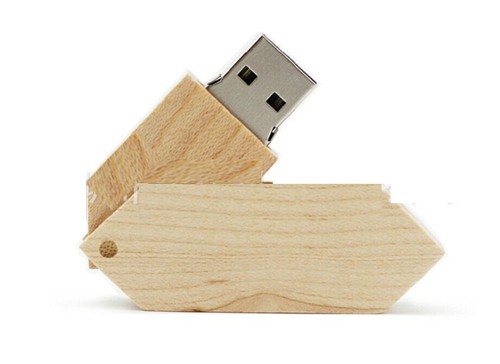 Twist USB Flash Drive Bamboo or Wood USB Stick Swivel model Customized logo for Promotion Gift