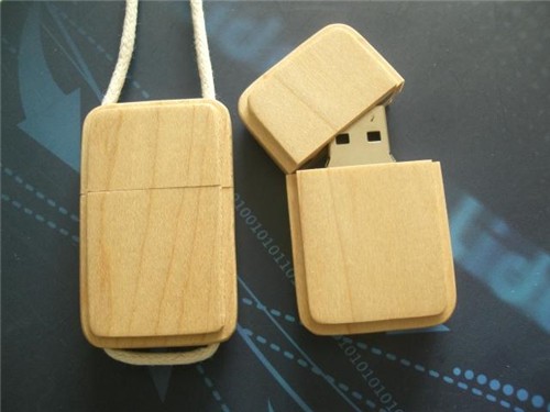 Sustainable USB Memory Drive Bamboo USB Flash Drive Wooden Stick with Lanyard Custom logo
