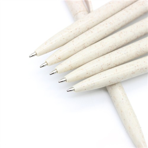 Sustainable Ball Pen Wheat Straw Pen Writing Pen Customized Logo for Promotional Gifts