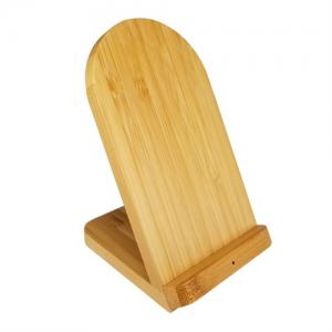 Ecofriendly Wooden Wireless Charger Bamboo Wireless Charging Holder Customized Logo for Promotional Gifts