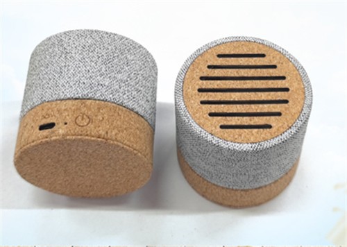 Sustainable RPET Portable Speaker Wireless Speaker Customized Bluetooth Speaker Cork model Soft Wood Speaker for Gifts