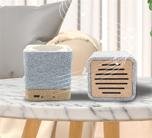 Recycled RPET Bluetooth Speaker Wireless Speaker Customized Cork Speaker Soft Wood model for Promotional Gifts