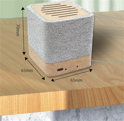 Recycled RPET Bluetooth Speaker Wireless Speaker Customized Cork Speaker Soft Wood model for Promotional Gifts