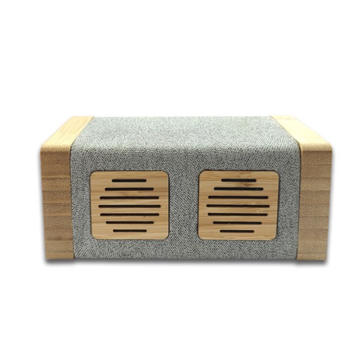 RPET Wireless Speaker Bluetooth Speaker Dual Channel Portable Bamboo Speaker Wooden model Custom Logo for Promotion