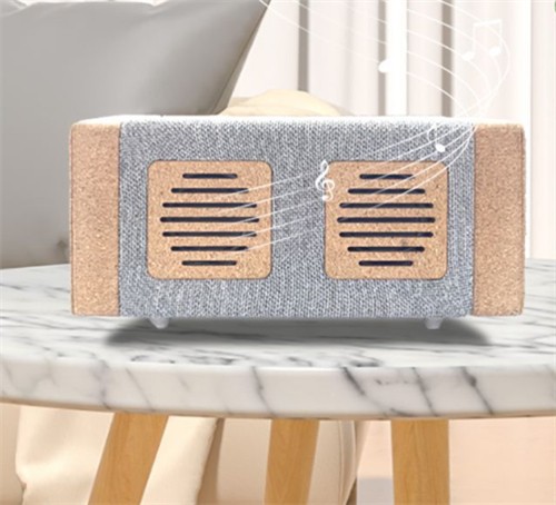 Latest Dual Channel Sound Speaker RPET Bluetooth Speaker Portable Wireless Speaker Cork model Custom Logo for Promotional Gifts