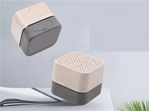 Recycled Wheat Straw Portable Speaker Wireless Speaker Customized Bluetooth Speaker model for Gifts