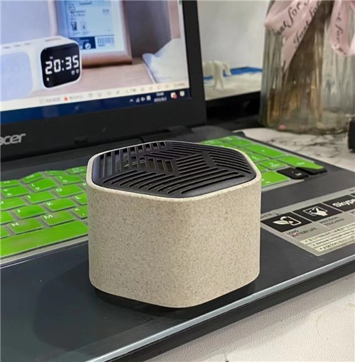 New Promotional Wireless Bluetooth Speaker Portable Speaker Wheat Straw Customized logo for Gifts