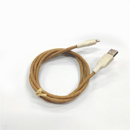 Phone Charger Cable Multi USB Cable Recycled Soft Wood Cable Cork Phone Cable Customized for Promotion