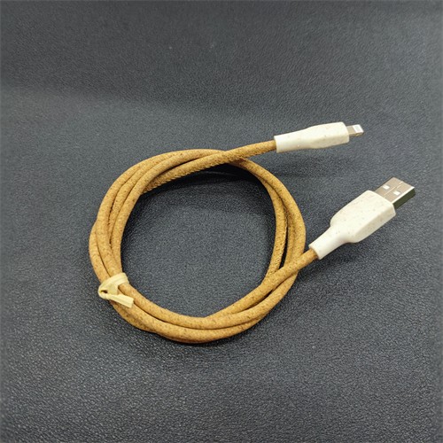 Phone Charger Cable Multi USB Cable Recycled Soft Wood Cable Cork Phone Cable Customized for Promotion