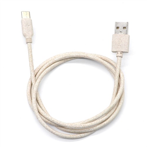 Sustainable Phone Charger Cable USB Charging Cable Recycled Wheat Straw USB Cable for Promotion