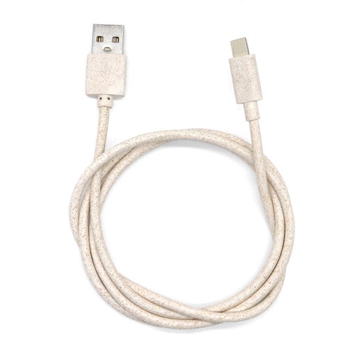 Sustainable Phone Charger Cable USB Charging Cable Recycled Wheat Straw USB Cable for Promotion