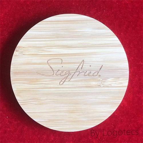 Classic Round Wireless Charger in Bamboo or Wood Split Case with Custom logo for Promotion 