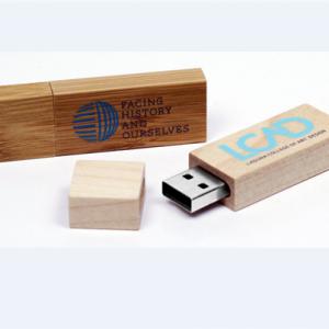 Classic USB Flash Drive Bamboo or Wood Slim model with Custom logo for Promotion