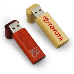 Classic USB Stick Bamboo or Wood USB Flash Drive Slim model with Custom logo for Promotion 