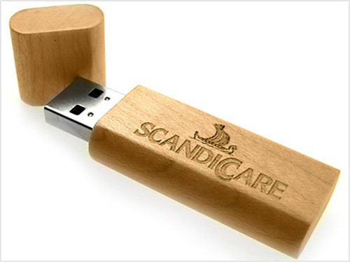 Classic USB Stick Bamboo or Wood USB Flash Drive Slim model with Custom logo for Promotion 