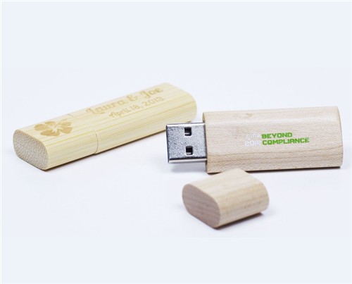 Classic USB Stick Bamboo or Wood USB Flash Drive Slim model with Custom logo for Promotion 