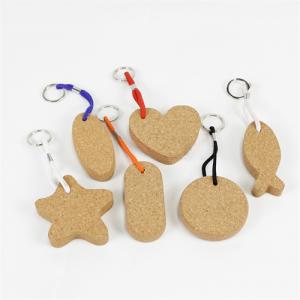 Various Cork Key Chains Ecofriendly Soft Wood Keychain Customized Keyrings with  logo for Promotional Gifts