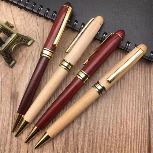 Sustainable Bamboo Ball Pen Promotional Gift Pen Writing Pen Wooden Model with Logo and Box