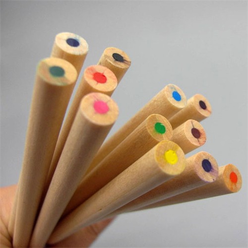 Promotional Wooden Pencil Color Pencil Ecofriendly Wood Pen Writing Stationery Customized logo for Gifts