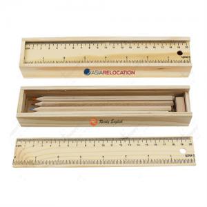 Sustainable Wooden Pencils Set Eco Color Pencils Set Customized Wooden Box Packing for Promotional Gifts