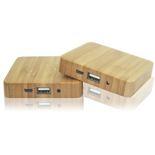 Removable Powerbank Charger Bank Portable Power Supplier Wood Model or Bamboo Model Customized logo for Promotion