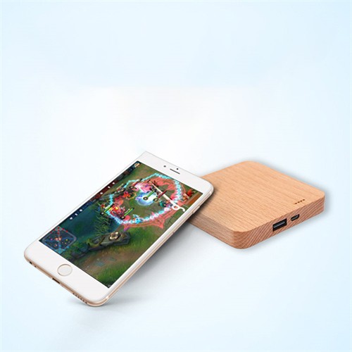 Removable Powerbank Charger Bank Portable Power Supplier Wood Model or Bamboo Model Customized logo for Promotion