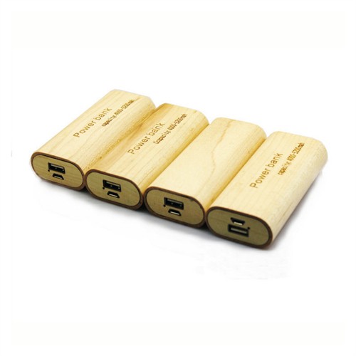 Promotional Powerbank USB Phone Charger Portable Power Supplier  Wood Model or Bamboo Model Logo Printed or Engraved for Promotional Gifts