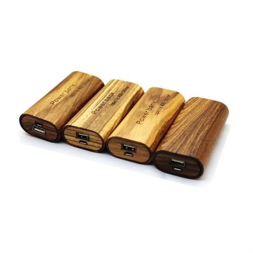 Promotional Powerbank USB Phone Charger Portable Power Supplier  Wood Model or Bamboo Model Logo Printed or Engraved for Promotional Gifts