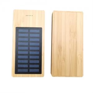 Wooden Powerbank Phone Wireless Charger Portable Power Supplier  Removable Solar  Model Customized logo for Promotion