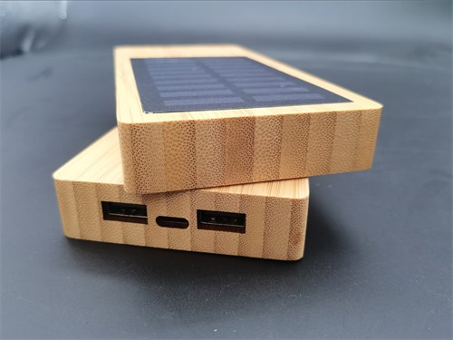 Wooden Powerbank Phone Wireless Charger Portable Power Supplier  Removable Solar  Model Customized logo for Promotion