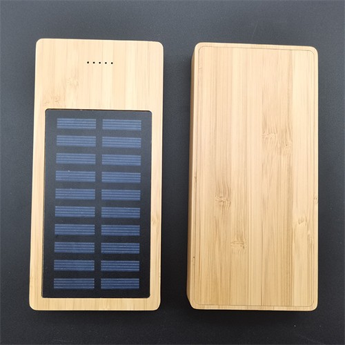 Wooden Powerbank Phone Wireless Charger Portable Power Supplier  Removable Solar  Model Customized logo for Promotion