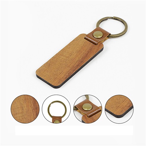 Promotional Key Chains Ecofriendly Wooden Key Chain Bamboo Keyrings Different Shape Customized logo for Gifts