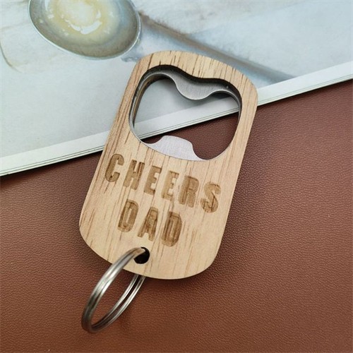 Wood Keyrings Wooden Keychains Wooden Bottle Opener Bamboo Model Customized logo for Promotion