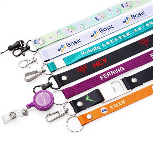 Eco-friendly RPET Lanyard Recycled RPET REPREVE Polyester Neck Strap Fashion Keychain Straps Wrist Strap Customized Logo for Promotion