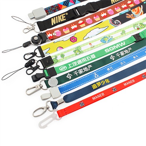 Eco-friendly RPET Lanyard Recycled RPET REPREVE Polyester Neck Strap Fashion Keychain Straps Wrist Strap Customized Logo for Promotion