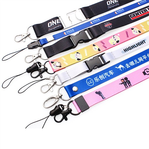 Eco-friendly RPET Lanyard Recycled RPET REPREVE Polyester Neck Strap Fashion Keychain Straps Wrist Strap Customized Logo for Promotion