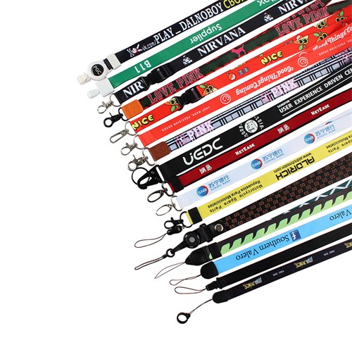 Eco-friendly RPET Lanyard Recycled RPET REPREVE Polyester Neck Strap Fashion Keychain Straps Wrist Strap Customized Logo for Promotion