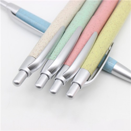 Recycled Wheat Straw Ball Pen Promotional Gift Pen Writing Pen Customized Logo for Promotion