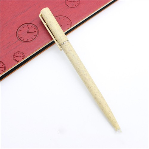 Recyclable Wheat Straw Pen Sustainable Ball Pen Writing Pen Customized Logo for Promotional Gifts