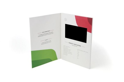 5.0inch Video Brochure Video Greeting Card Video Mailer Video Book for Promotion Gifts