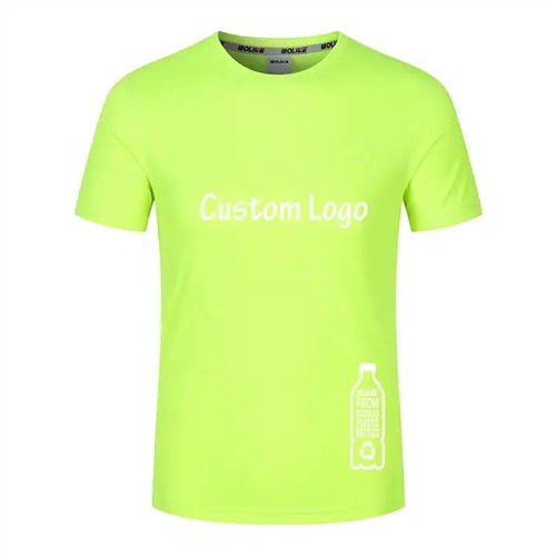 Custom Ecofriendly RPET Tshirt Recycled Polyester T-shirt Unisex Sportwear for Promotion