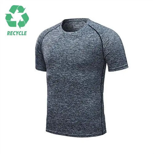 Custom Ecofriendly RPET Tshirt  Recycled Polyester T-shirt Unisex Sportwear for Promotion